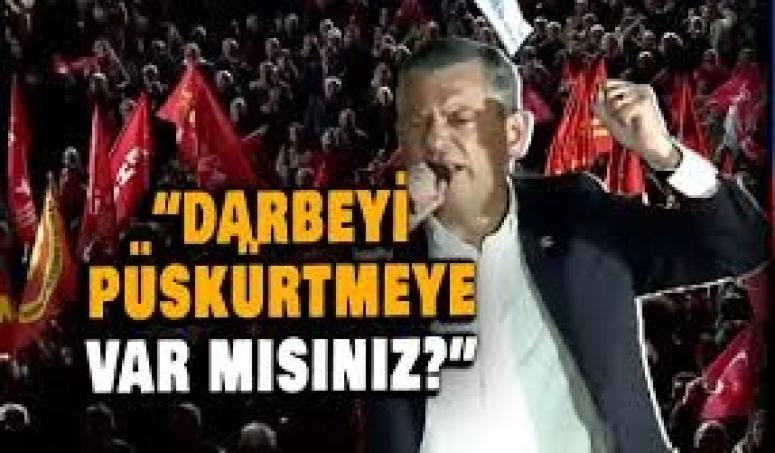 Özel, CHP Genel Merkezi önünde toplanan kalabalığa seslendi